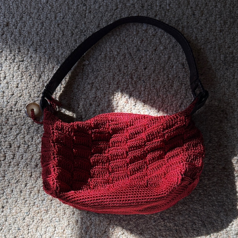 THE SAK Red Woven Knit Purse - Picture 2 of 16